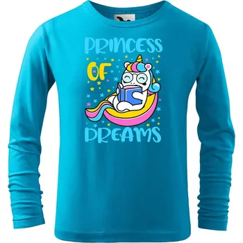 Chlapecké oblečení DOBRÝ TRIKO Dětské bavlněné triko Princess of dreams Velikost: 158/12 let, Barva: Tyrkysová