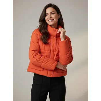 Dámský kabát Sinsay - Prošívaná puffer bunda - oranžová - 9807A-23X - 9807A-23X-S-1