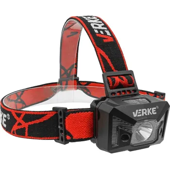 Žárovka VERKE Čelová svítilna bílá/červená s pohybovým senzorem 125 lm, 1200 mAh V87556