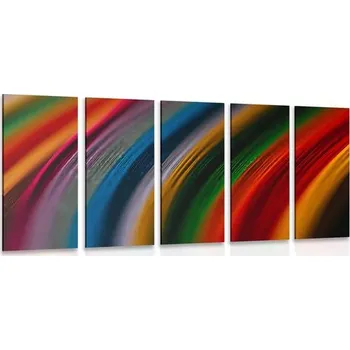 Obraz Dovido 5-dílný obraz detail barevného materiálu