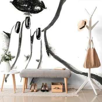 Tapeta Dovido Tapeta akvarelový černobílý portrét ženy