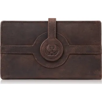 Peněženka Paolo Peruzzi Dámská velká vintage kožená peněženka Paolo Peruzzi; hnědá