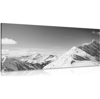 Obraz Dovido Obraz zasněžené pohoří v černobílém provedení