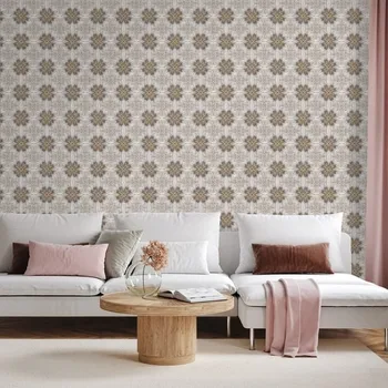 Tapeta Dovido Samolepící tapeta hnědé květinové ornamenty