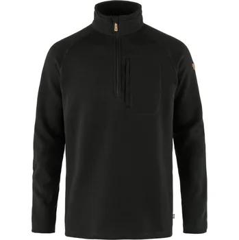 Pánská mikina mikina fleece pánská FJÄLLRÄVEN Övik Fleece Half Zip M, Black - S