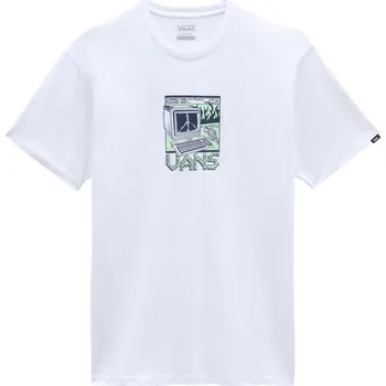 Pánské tričko pánské triko VANS THROWBACK PEACE MACHINE SS TEE, White - XL