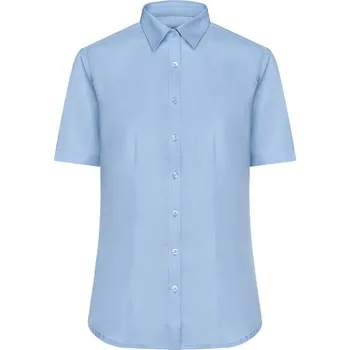 Dámská košile James & Nicholson (Daiber) Dámská košile s krátkým rukávem JN683 - Světle modrá | XL