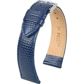 Řemínek na hodinky Řemínek Hirsch Rainbow - modrý - 18 mm - M – Střední délka - 16 mm - Stříbrná + 5 let záruka a dárek ZDARMA