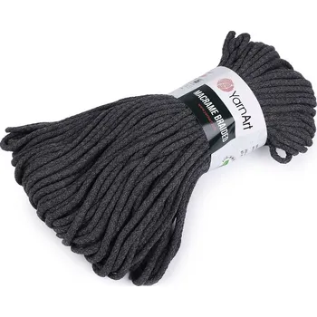 Příze Macrame Braided 250 g Pletací příze - 12 (758) šedá tmavá
