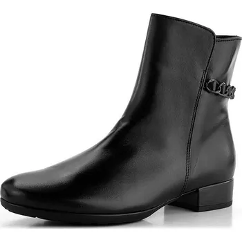 Dámské kozačky Gabor širší kotník s řetízkem černý 32.716.57 - 40 | P677073