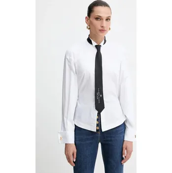Dámská košile Bavlněná košile Elisabetta Franchi CA09156E2 bílá 00A, vel. 34