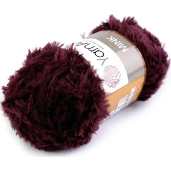 Příze Chlupatá příze Mink 50 g YarnArt na pletení - 8 (339) bordó