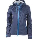 James & Nicholson (Daiber) Dámská softshellová bunda s kapucí JN1097 - Tmavě modrá / kobaltová | S