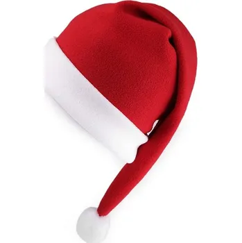Vánoční dekorace Vánoční čepice dlouhá - 2 červená bílá
