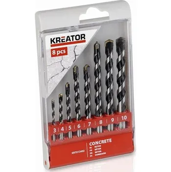 Vrták Kreator KRT012402 8 ks Vrtáků do betonu SET 3-10 mm