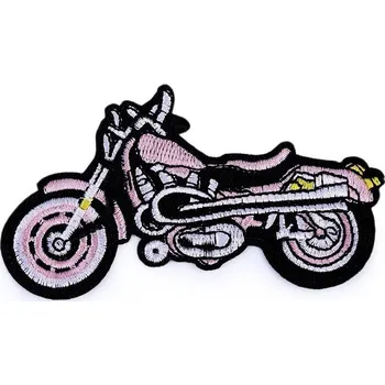 Textilní nažehlovací páska Nažehlovačka motorka - 2 růžová nejsv.