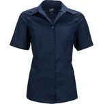 James & Nicholson (Daiber) Dámská košile s krátkým rukávem JN643 - Tmavě modrá | XS