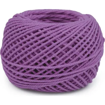 Příze Bavlněná příze macrame / háčkovací 40 g - 26 (25) fialová