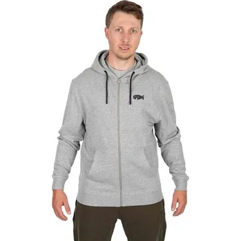 Rybářské oblečení Spomb Mikina Grey Zipped Hoody - XXL