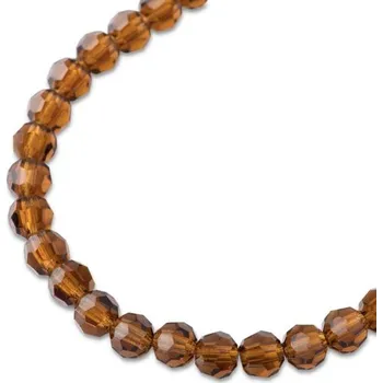 Dětské navlékací korálky Preciosa MC perle kulatá 3 mm Smoked Topaz