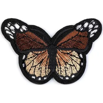 Textilní nažehlovací páska Nažehlovačka motýl - 11 hnědá sv.