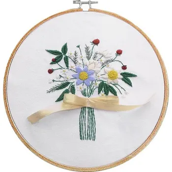 Vyšívací vzor Sada na vyšívání s předtištěným motivem - 6 béžová