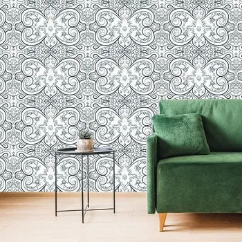 Tapeta Dovido Samolepící tapeta černobílý vzor luxusu