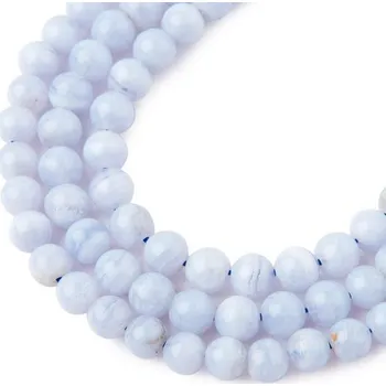 Dětské navlékací korálky Korálky z minerálu Modrý krajkový achát 6 mm