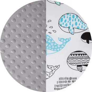 Dětská deka Tomi Deka minky Velryba - šedá