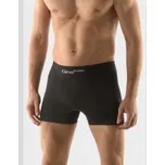 Pánské boxerky s delší nohavičkou, delší nohavička, bezešvé, jednobarevné Bamboo PureLine 54004P - černá - XL/XXL
