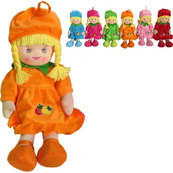 Panenka Panenka Ovocněnka 40cm s copánky s čepečkem - modrá