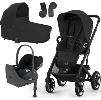 Kočárek Cybex Talos 2025 sada Plus 5v1 Talos S Lux + Cot S Lux + Cloud T Plus + Base T - Moon Black
