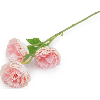 umělá květina Umělá pivoňka - 3 růžová sv.