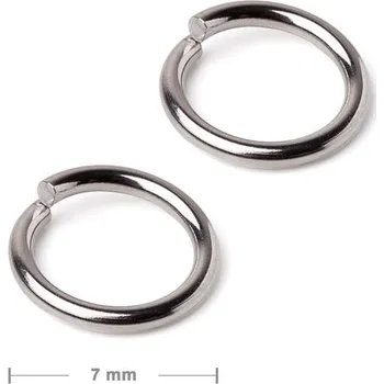 Materiál na výrobu šperku Spojovací kroužek z chirurgické oceli 316L 7 mm