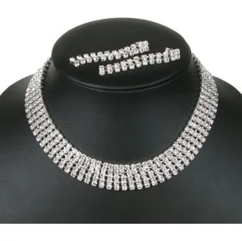 Souprava šperků Soupravy bižuterie - Svatební bižuterie - 5801-0098+5802-0144 - S00 - Krystal - stříbro