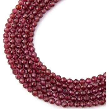 Dětské navlékací korálky Korálky z minerálu Granát 3 mm broušené