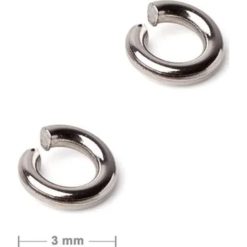 Materiál na výrobu šperku Spojovací kroužek z chirurgické oceli 316L 3 mm