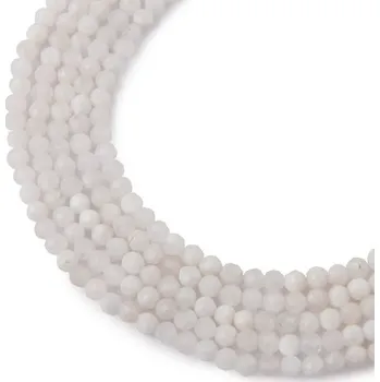 Dětské navlékací korálky Korálky z minerálu Měsíční kámen 4 mm broušené