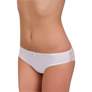 Dámské spodní prádlo Dámské klasické krajkové kalhotky 065 - červená - XL