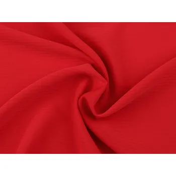 Imitace hedvábí proužek METRÁŽ - 5 červená