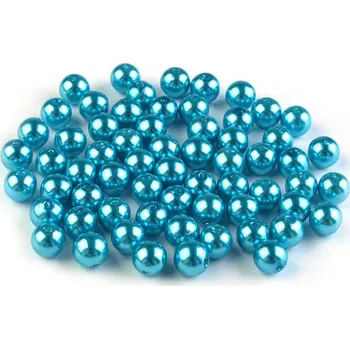 Korálek Plastové voskové korálky / perly Glance Ø8 mm 20g - F 32 tyrkys