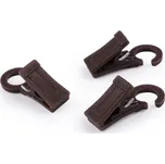 Žabky na záclony s háčkem 10 kusů - 6 hnědá