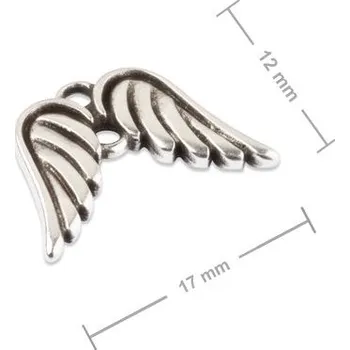 Přívěsek Manumi spojovací díl andělská křídla 17x12 mm postříbřený