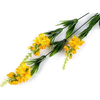 Bytová dekorace Umělá květina k aranžování - 2 žlutooranžová