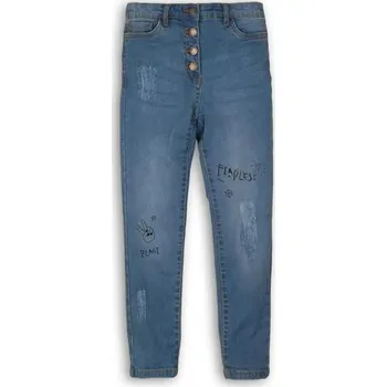 Dívčí džíny Kalhoty dívčí džínové s elastenem, Minoti, Wilderness 7, modrá - 110/116 | 5/6let
