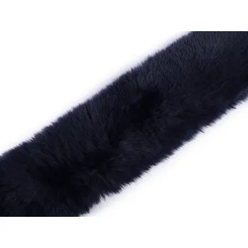 Oděvní / dekorační kožešina šíře 5 cm - 7 modrá temná