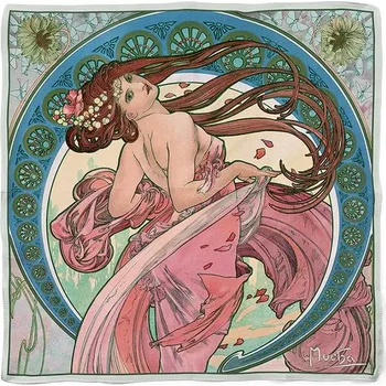 Šátek Hedvábný šátek Arts Dance 52x52cm, Alfons Mucha