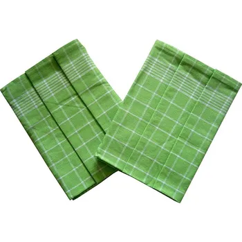 Utěrka Utěrka Pozitiv Egyptská bavlna 50x70 zelená/bílá - 3 ks