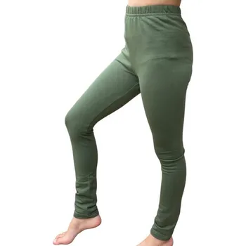 Termo legíny dívčí jednobarevné - Khaki - 104