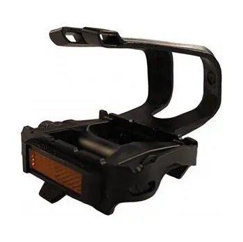 Pedál na kolo Plastové pedály základní černé s klipsnami